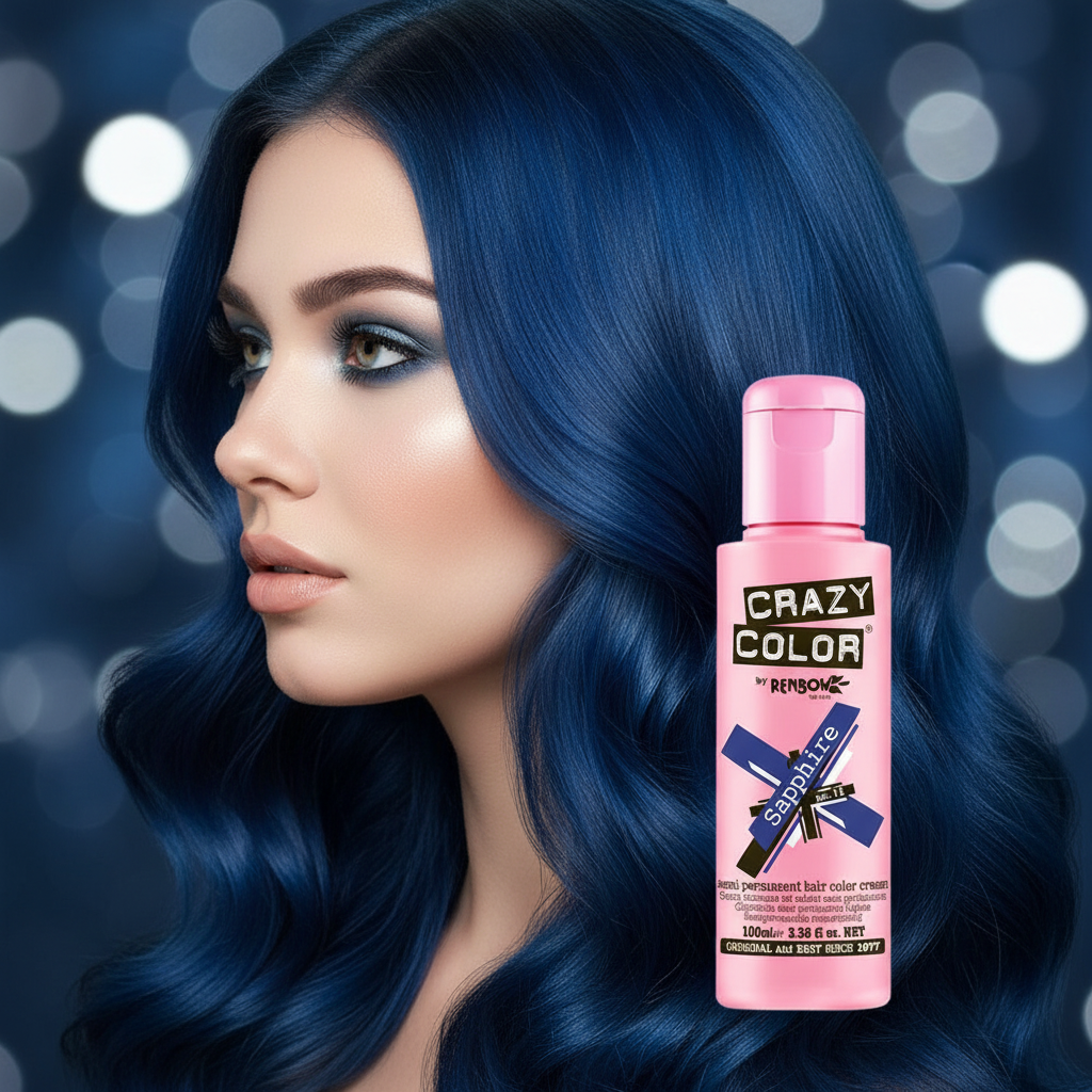 Crazy Color Semi Permanent Hair Dye Sapphire Number 72 100ml | Merthyr Tydfil | Why Not Shop Online