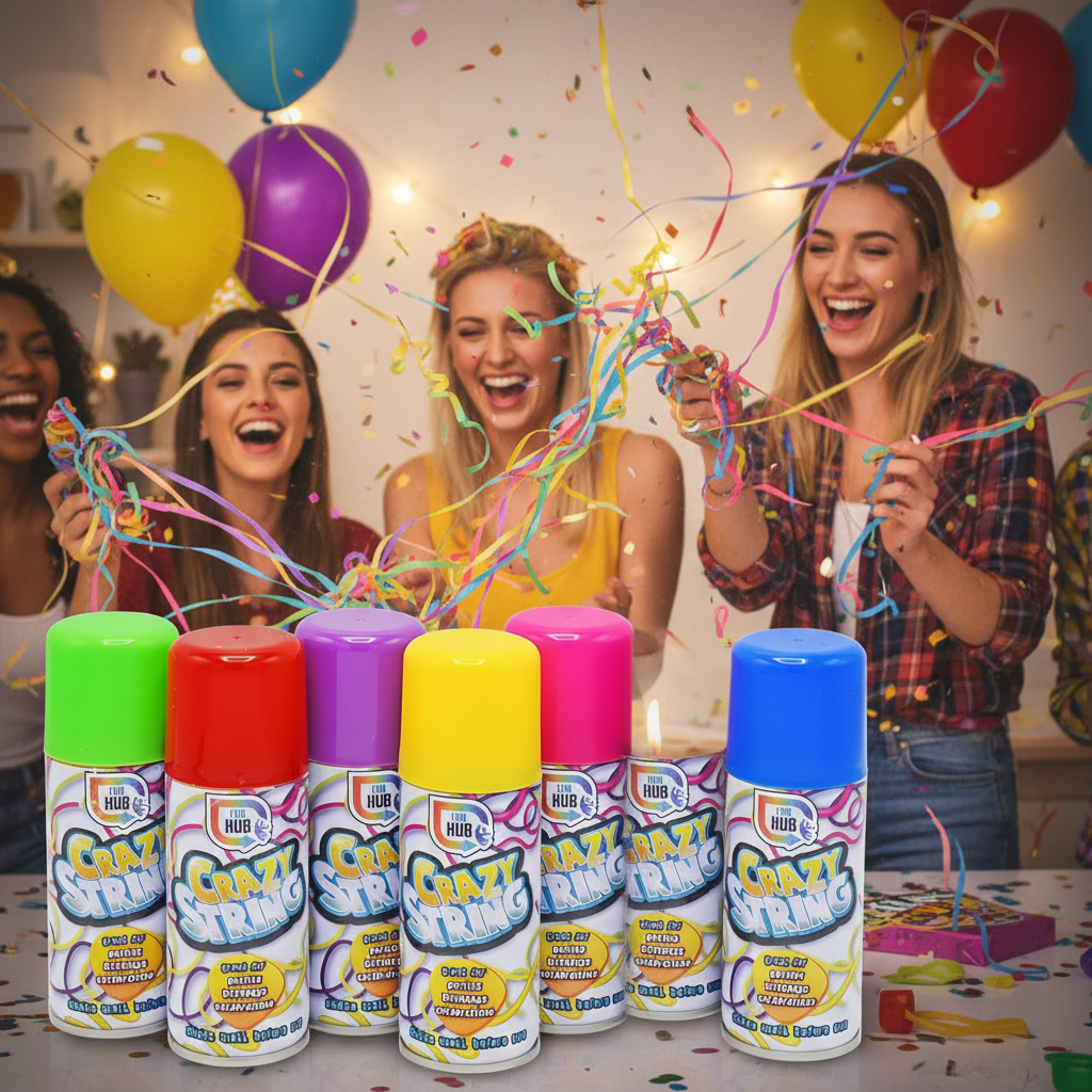 Crazy Silly String Cans Assorted Colours 1.8oz | Merthyr Tydfil | Why Not Shop Online
