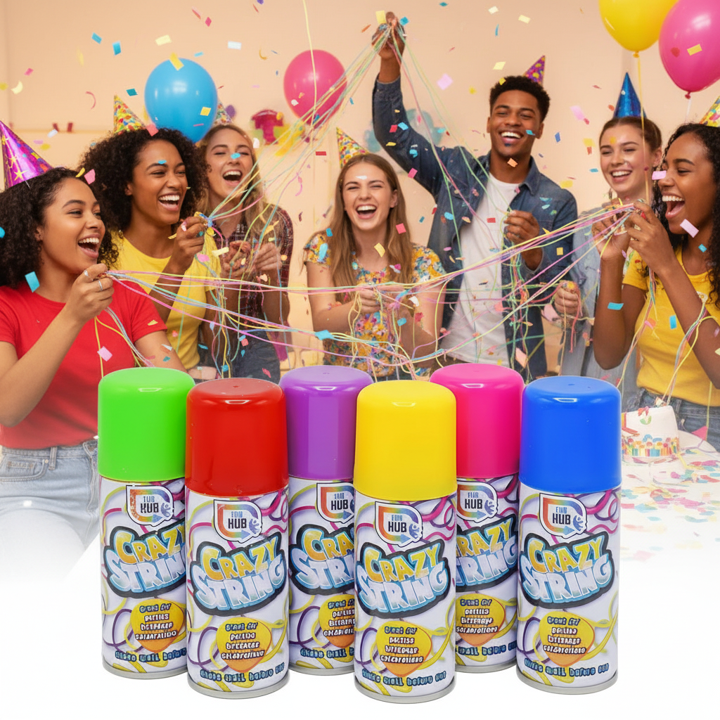 Crazy Silly String Cans Assorted Colours 1.8oz | Merthyr Tydfil | Why Not Shop Online