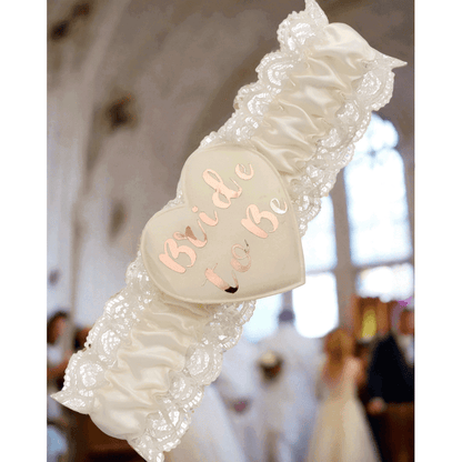 Cream & Gold Bride to Be Garter | Merthyr Tydfil | Why Not Shop Online