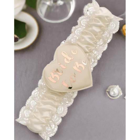 Cream & Gold Bride to Be Garter | Why Not Shop