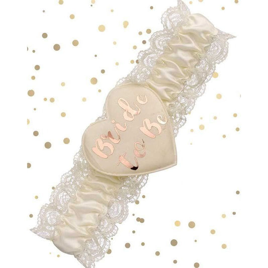 Cream & Gold Bride to Be Garter | Why Not Shop