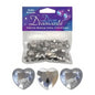 Decor Diamante Hearts 12mm Silver (Clear with mirrored back) | Why Not Shop