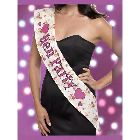 Deluxe Vintage Hen Party Sashes, Pink | Why Not Shop