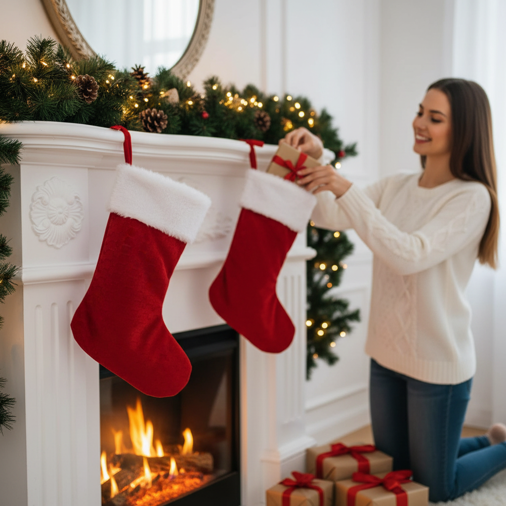 Deluxe Velvet Christmas Stocking | Merthyr Tydfil | Why Not Shop Online