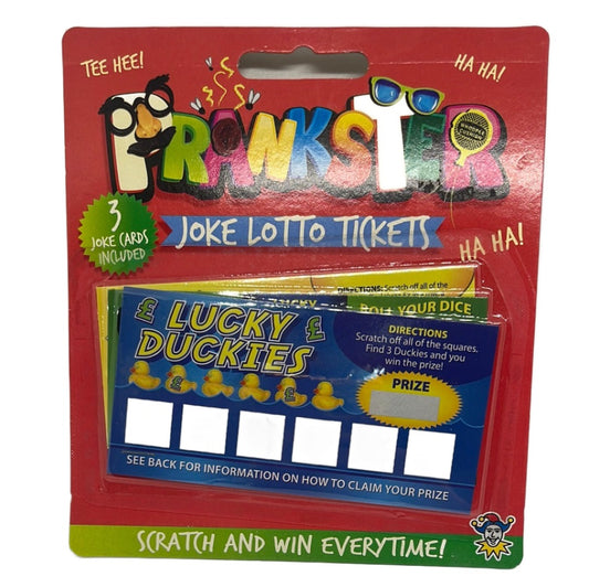 Fake Joke Lotto Lottery Scratch Cards Pack of 3