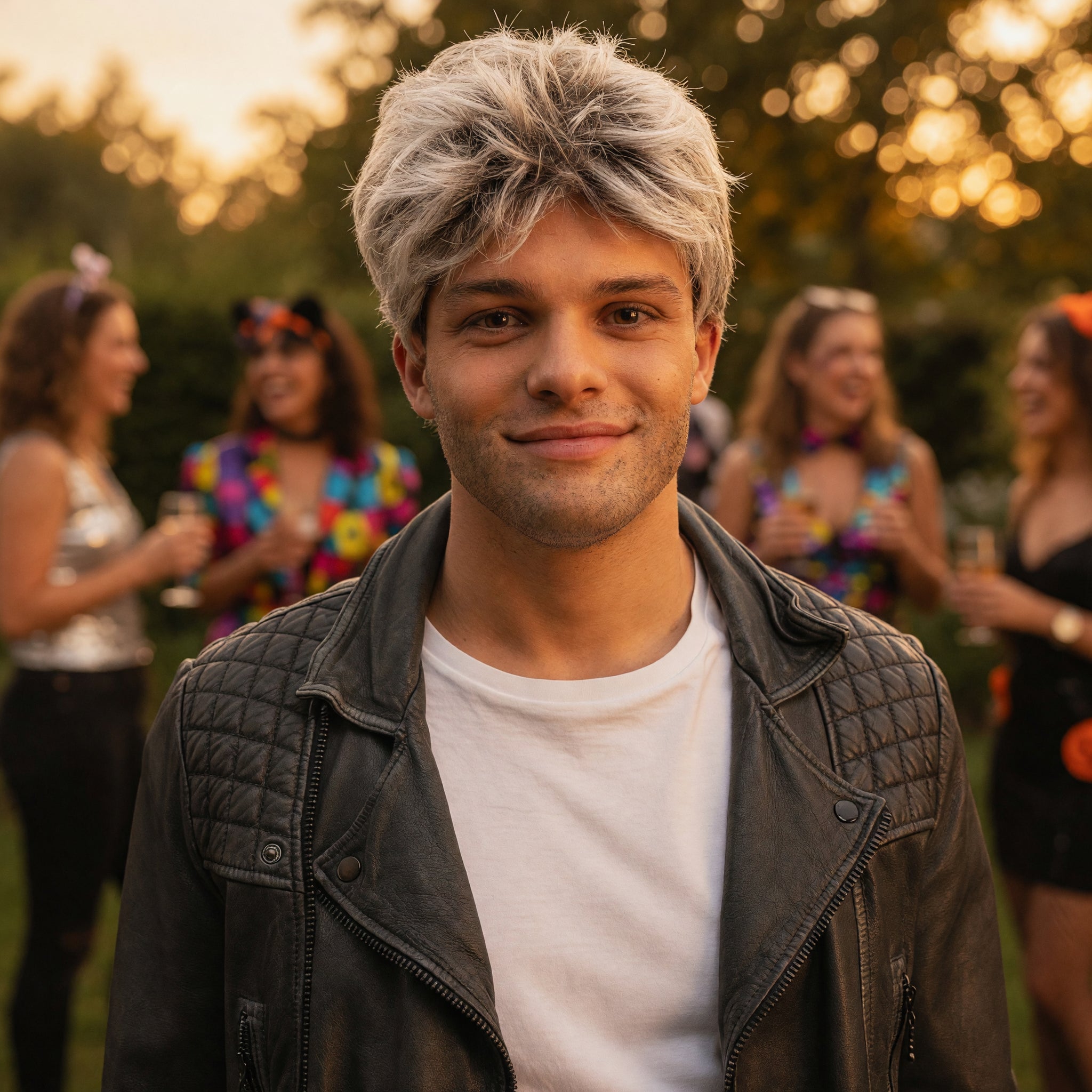 George Michael 1980s Silver Wig