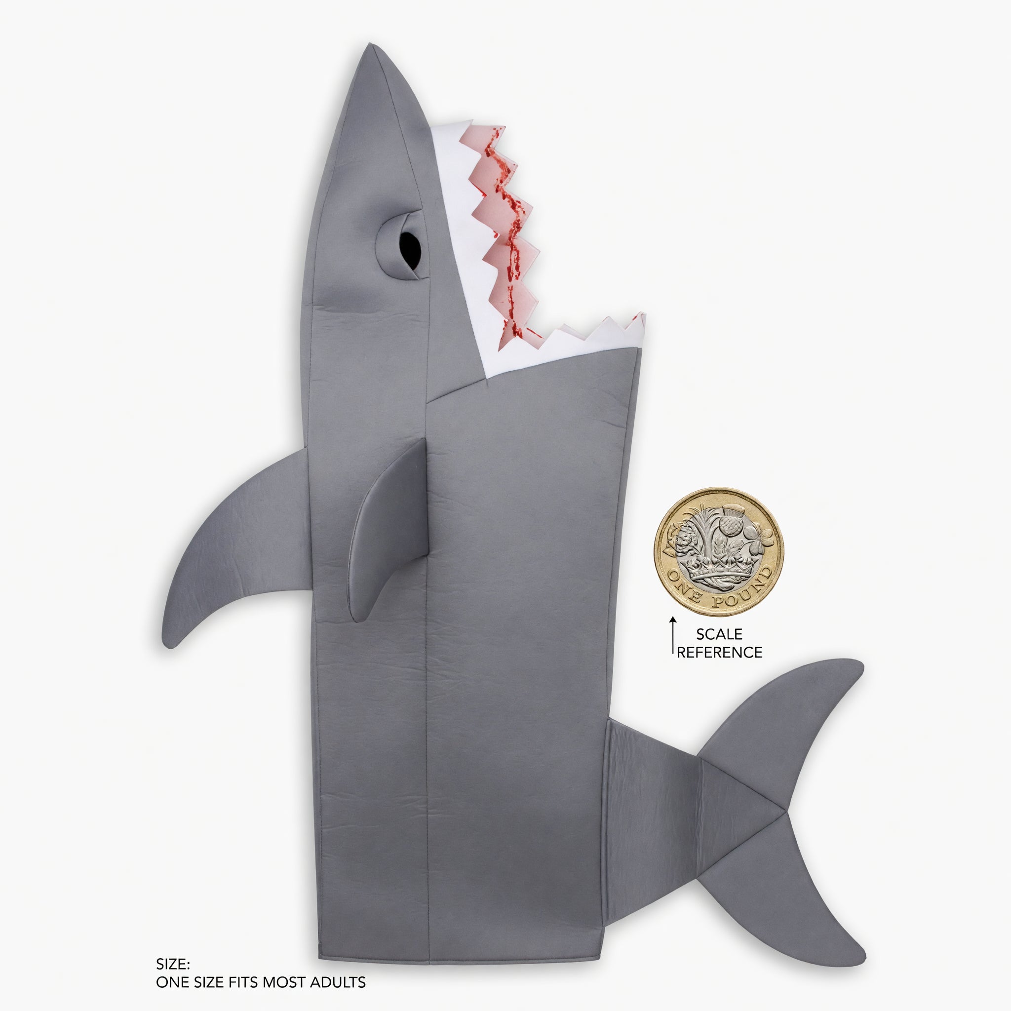 Funny Shark Adults Fancy Dress Costume One Size