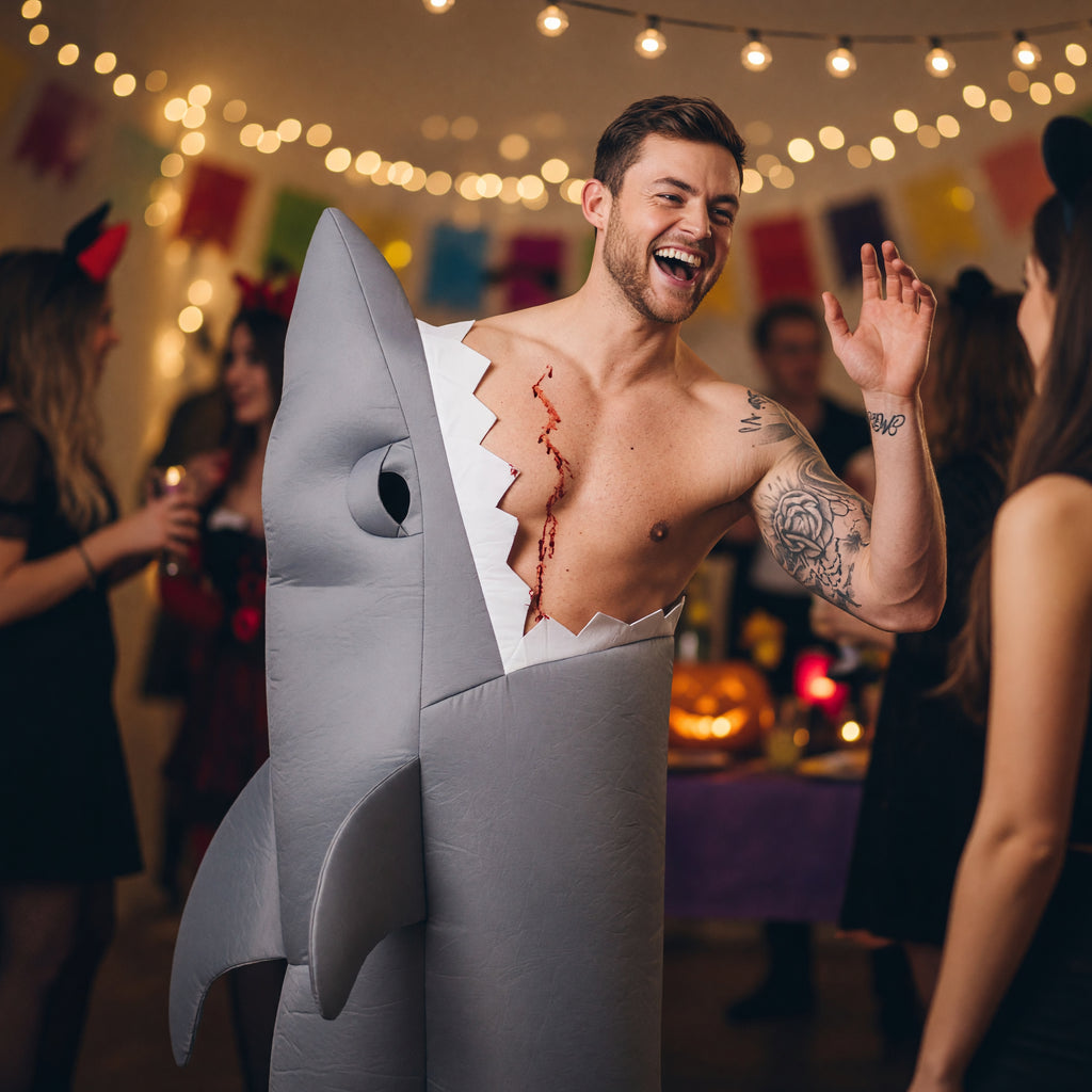 Funny Shark Adults Fancy Dress Costume One Size