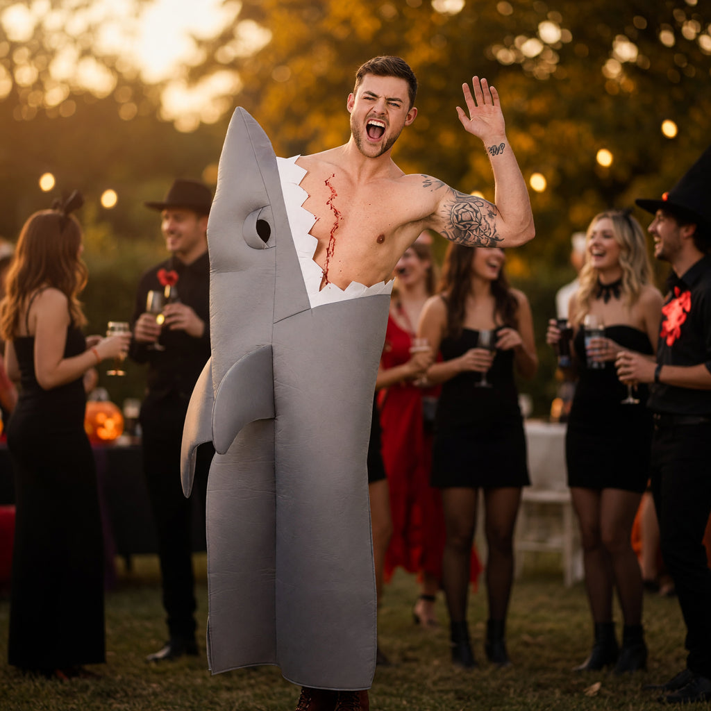Funny Shark Adults Fancy Dress Costume One Size