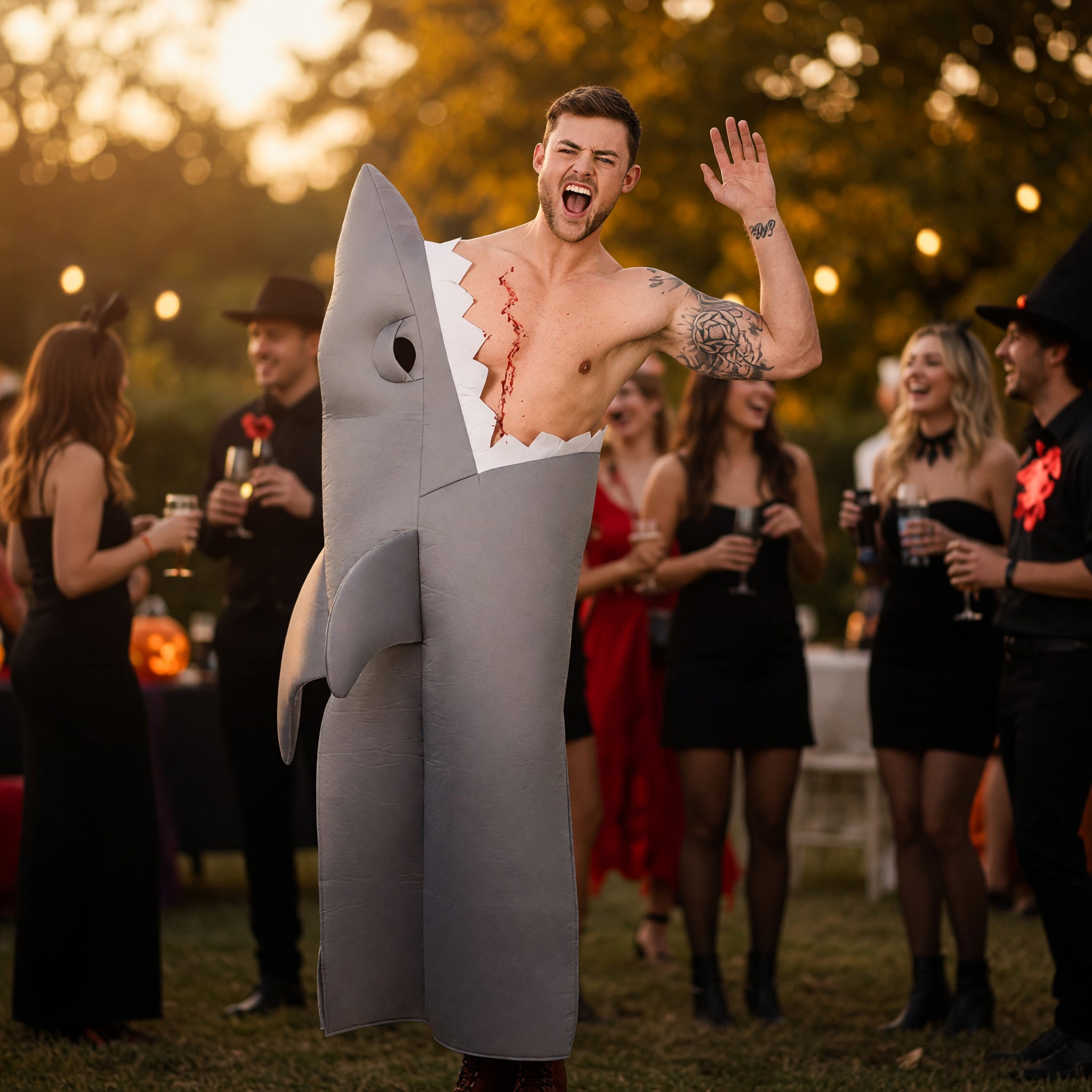 Funny Shark Adults Fancy Dress Costume One Size