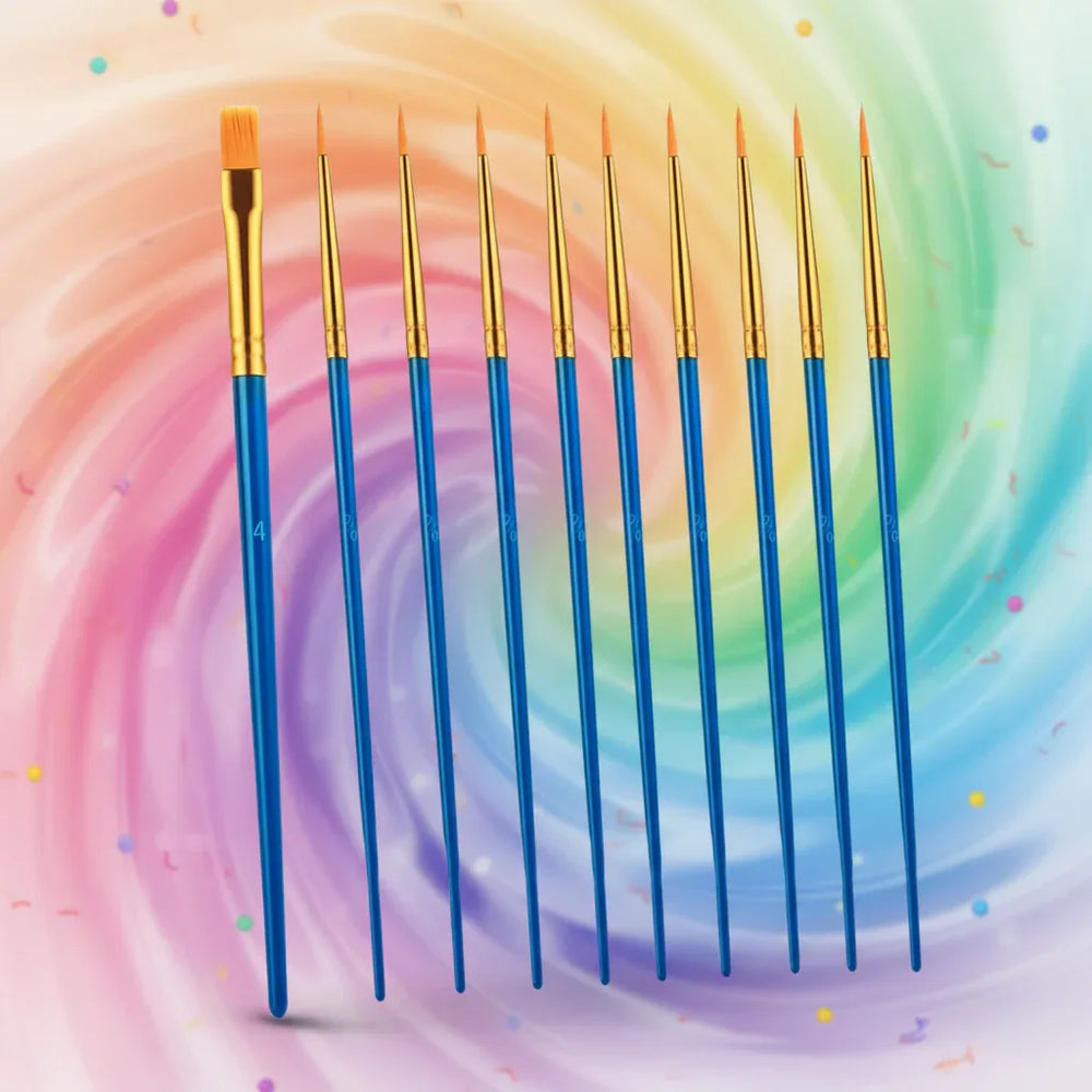 Face Painting Brushes Pack Of 10 - Why Not Shop