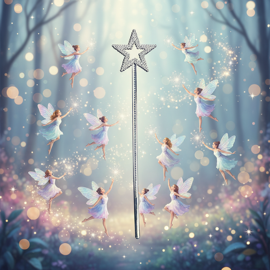 Fairy Wands Silver Plastic 35cm | Merthyr Tydfil | Why Not Shop Online
