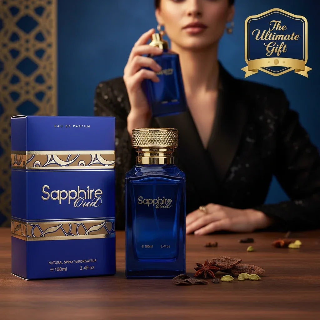 Fine Perfumery Sapphire Oud EDP Spray - 100ml Luxe Unisex Fragrance - Why Not Shop