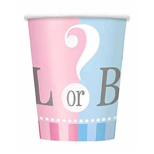 Gender Reveal Cups 9oz 8 Pack 196569 | Why Not Shop