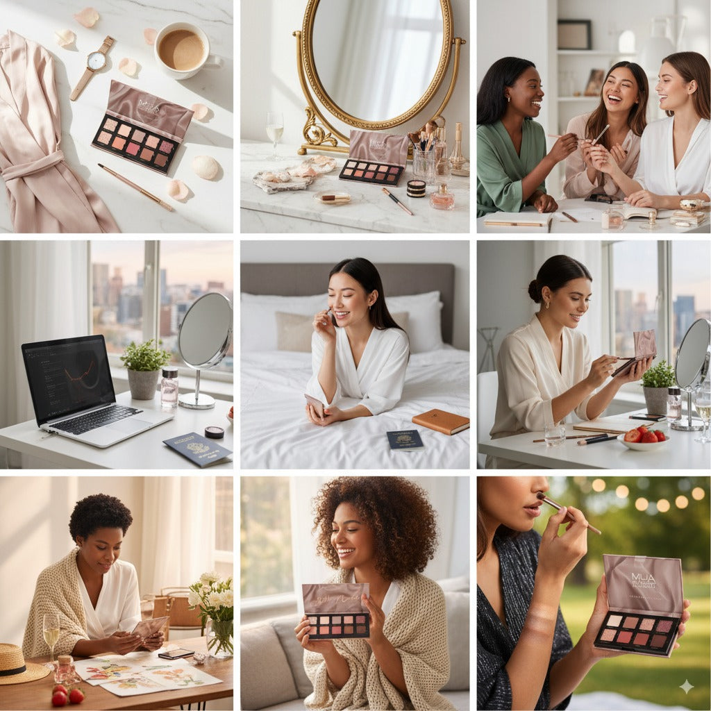 MUA Silk Nudes 10 Piece Eyeshadow Palette