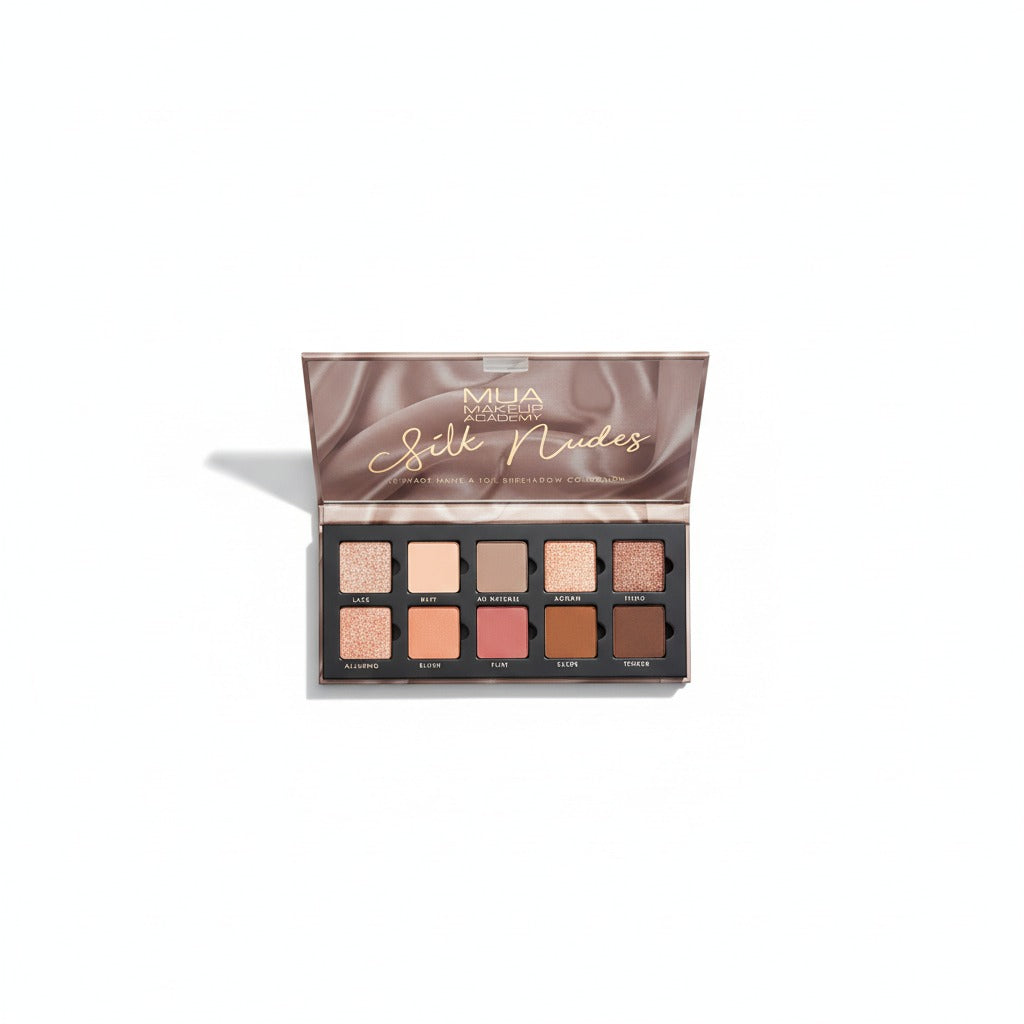 MUA Silk Nudes 10 Piece Eyeshadow Palette
