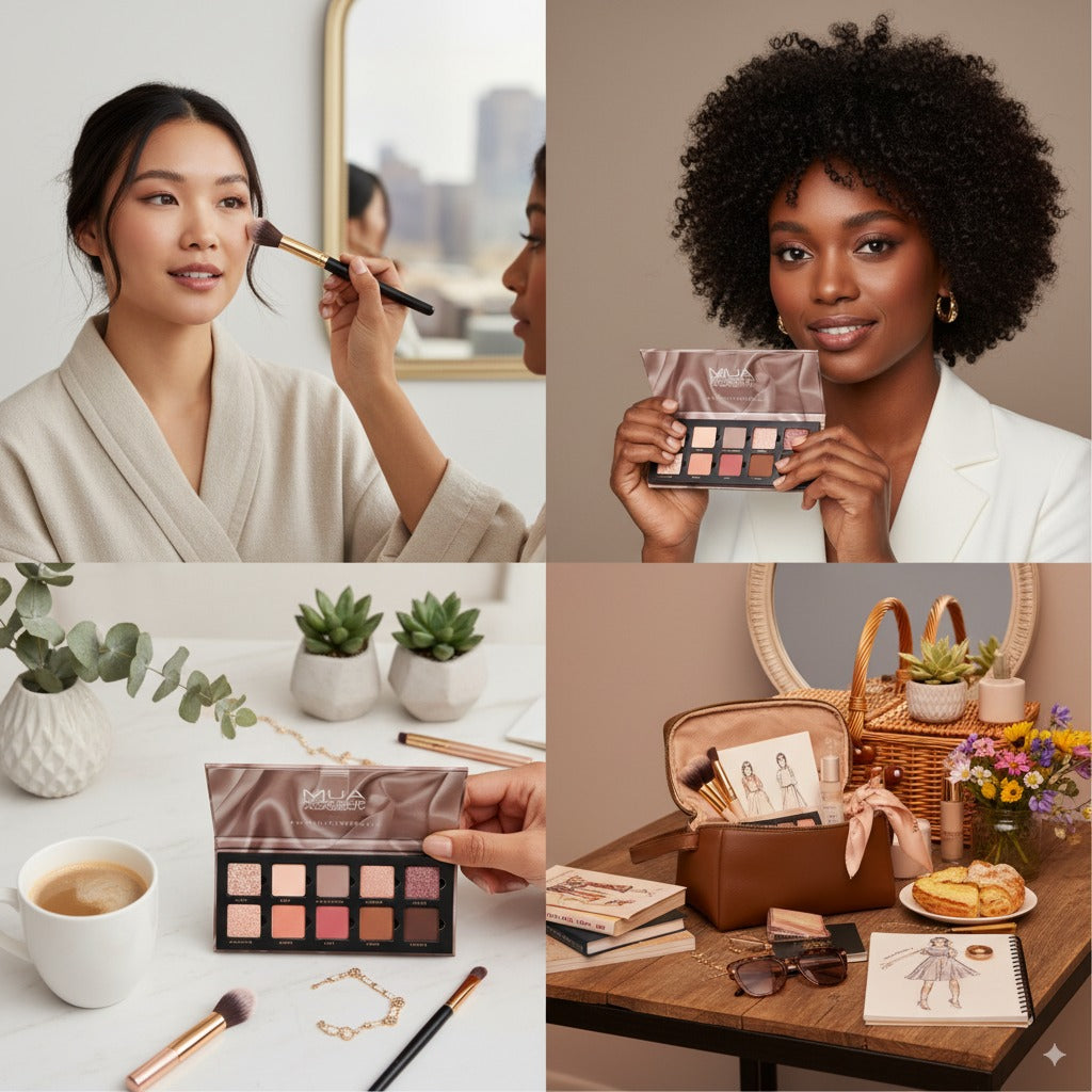 MUA Silk Nudes 10 Piece Eyeshadow Palette