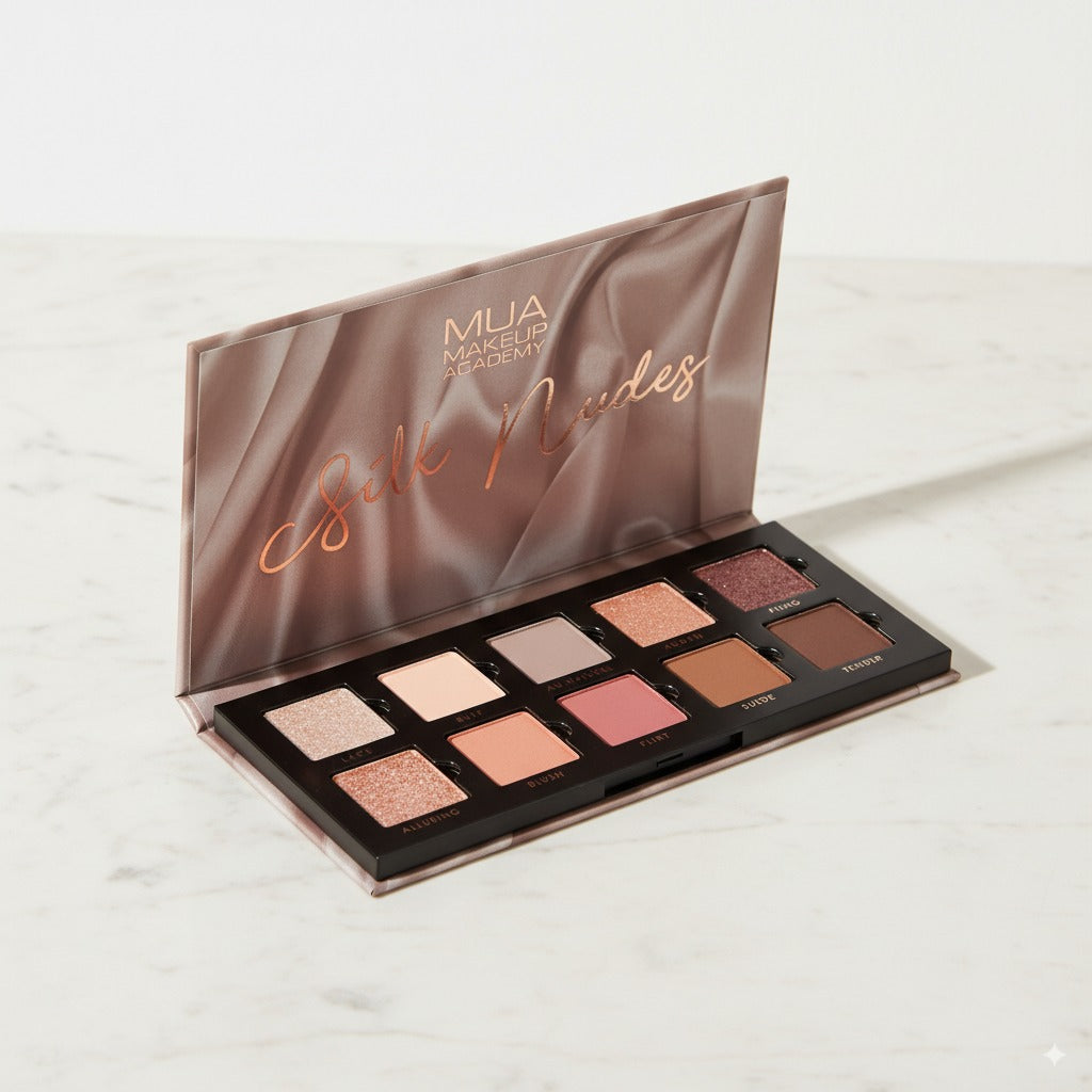 MUA Silk Nudes 10 Piece Eyeshadow Palette