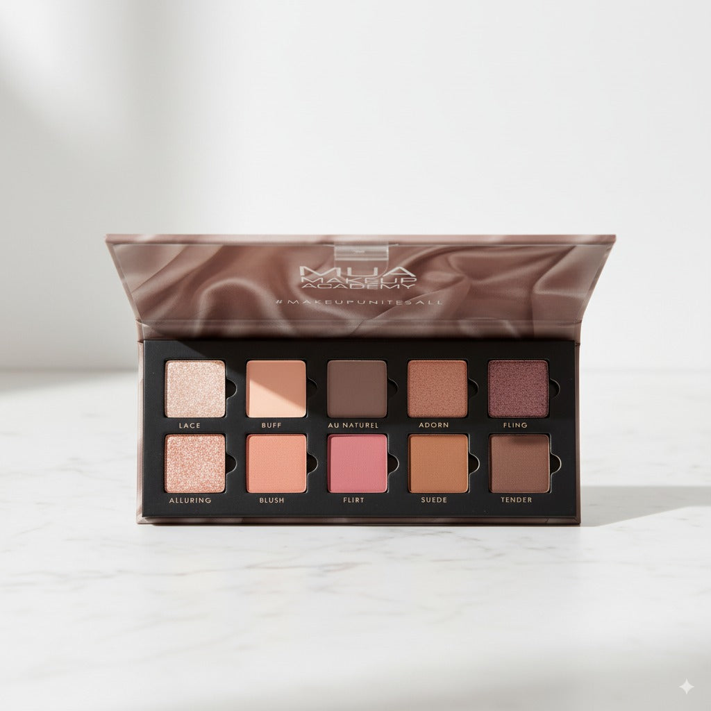 MUA Silk Nudes 10 Piece Eyeshadow Palette
