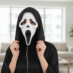 Screaming Ghost Face Mask with Shroud And Blood Pump - Why Not Shop