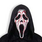 Screaming Ghost Face Mask with Shroud And Blood Pump - Why Not Shop
