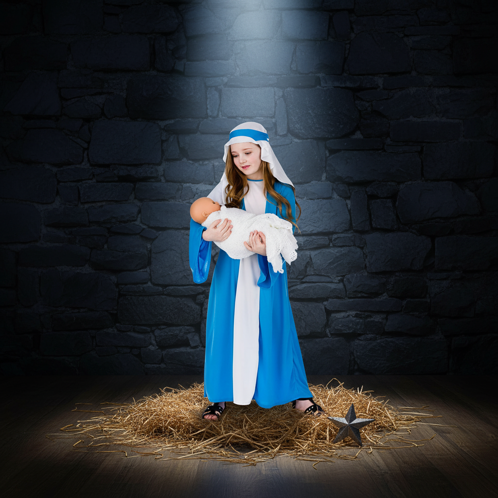 Girls Mary Nativity Fancy Dress Costume | Merthyr Tydfil | Why Not Shop Online