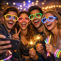 Neon Glow Glasses Assorted Colours Single