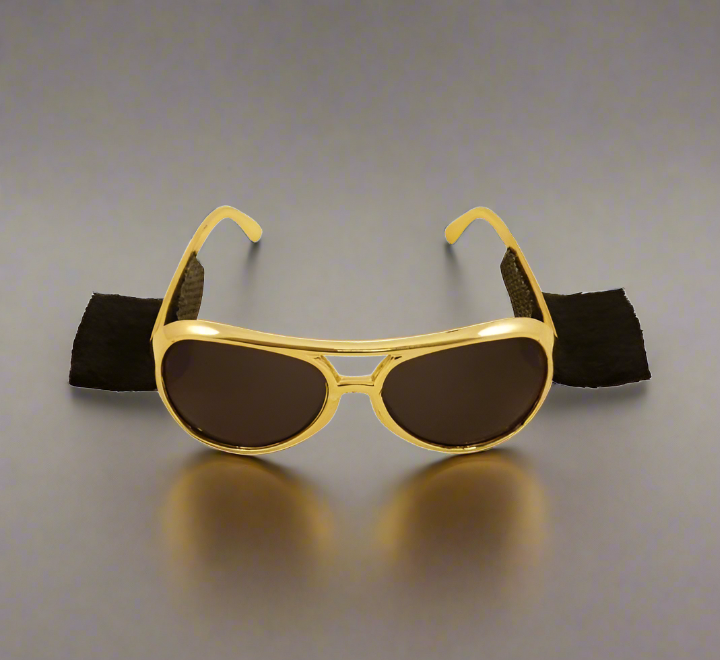 Gold Elvis Presley Glasses With Black Sideburns - Look Like The King! | Merthyr Tydfil | Why Not Shop Online