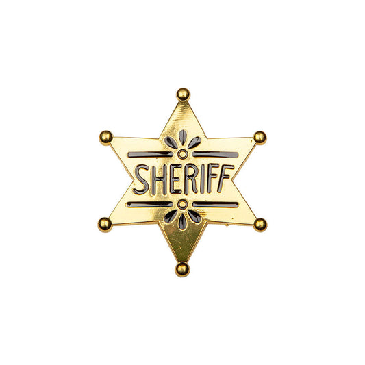 Gold Western Sheriff Metal Fancy Dress Badge | Why Not Shop