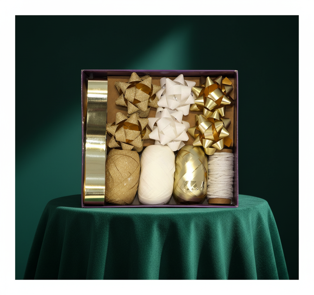 Gold Bow And Ribbon Set | Merthyr Tydfil | Why Not Shop Online