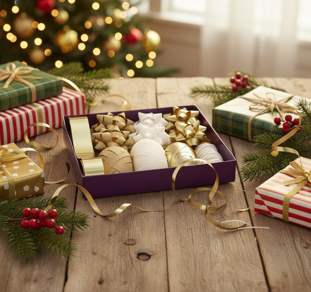 Gold Bow And Ribbon Set | Merthyr Tydfil | Why Not Shop Online