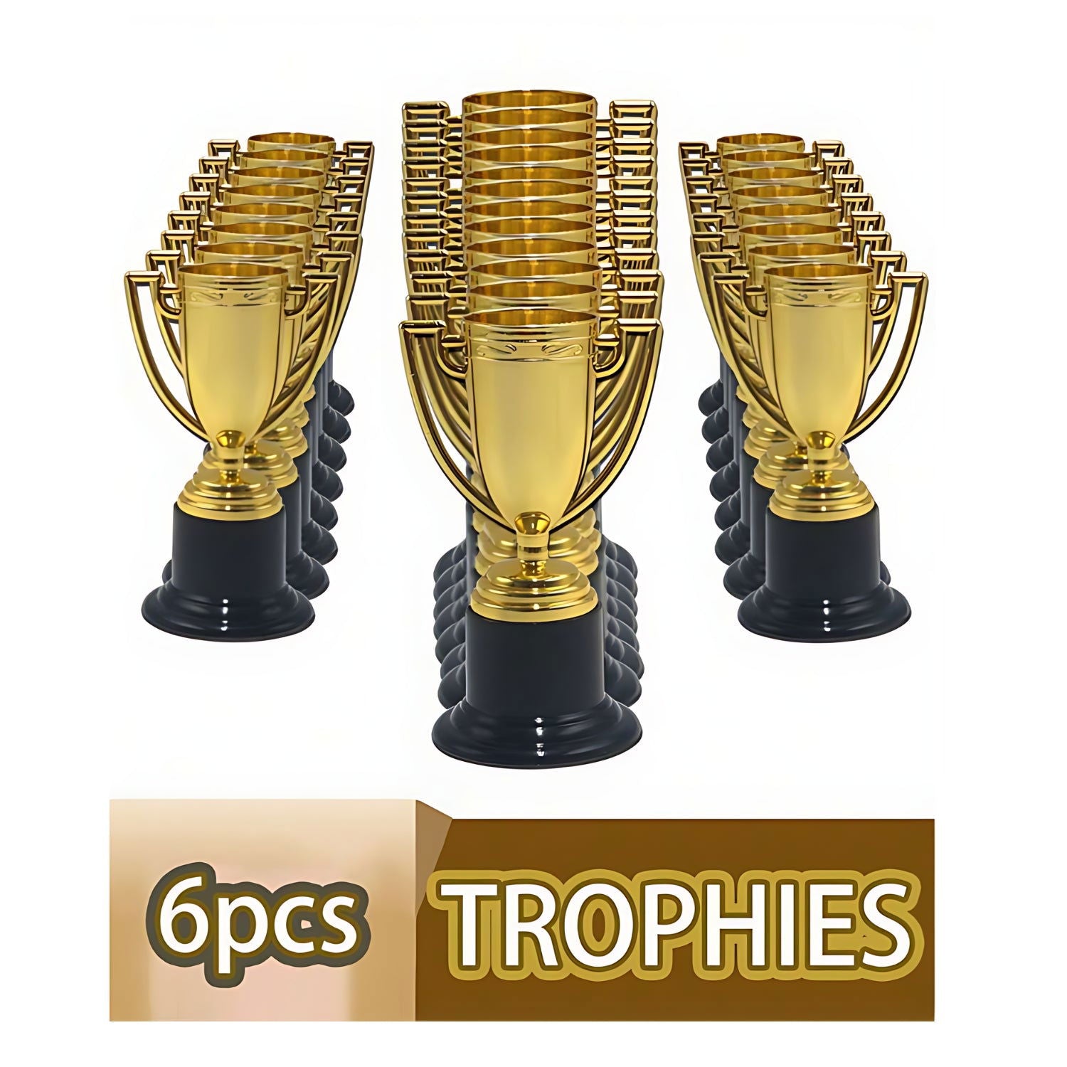 Gold Mini Trophies Pack of 6 | Why Not Shop