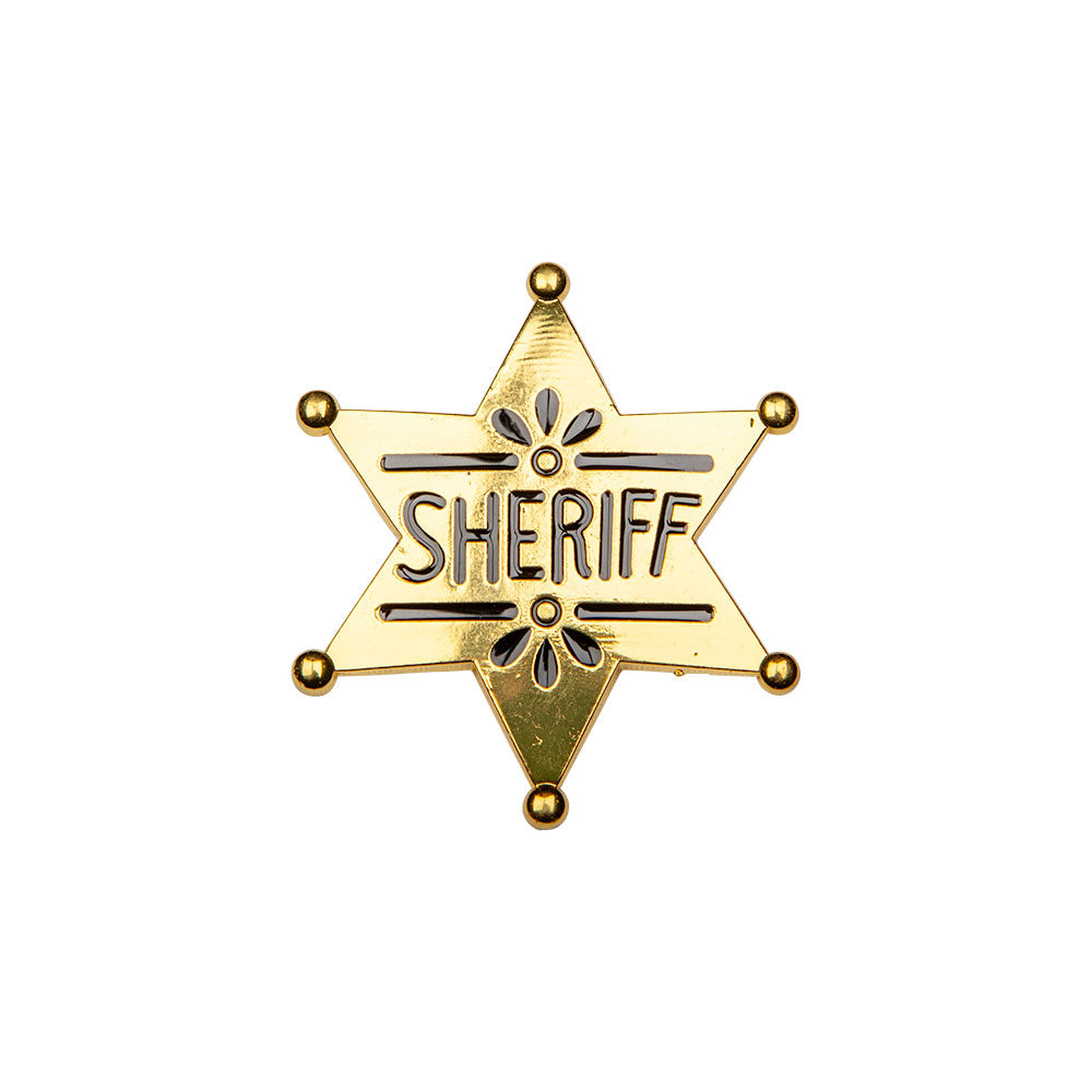 Gold Western Sheriff Metal Badge