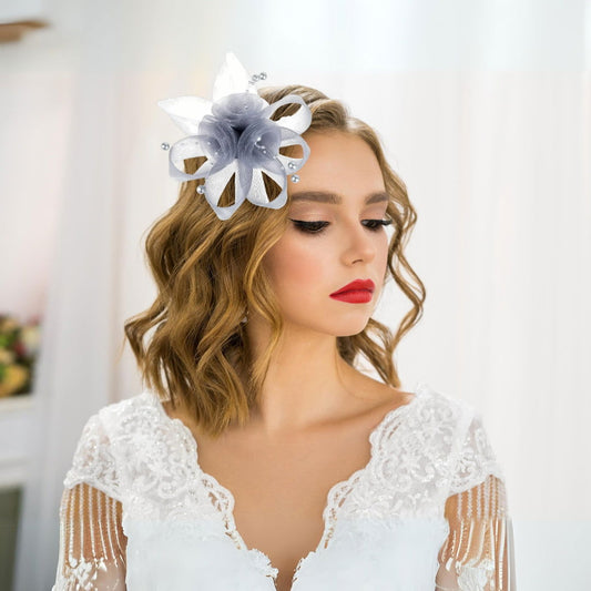 Grey Fascinator On A Hair Clip | Why Not Shop