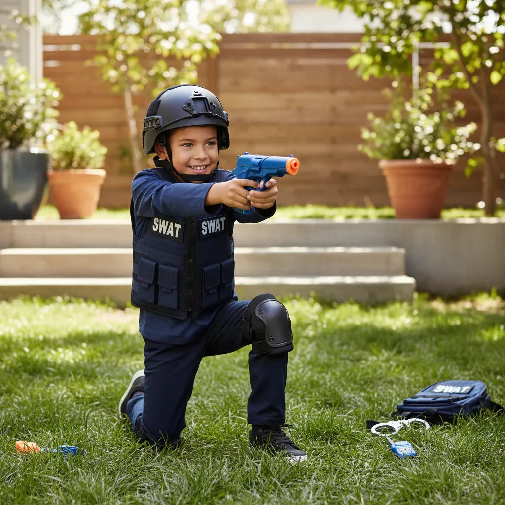 HTI Swat Mission 8-Shot Cap Revolver Toy Gun for Kids - Why Not Shop