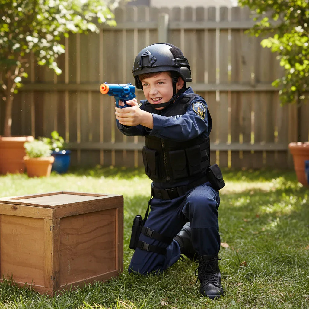 HTI Swat Mission 8-Shot Cap Revolver Toy Gun for Kids - Why Not Shop