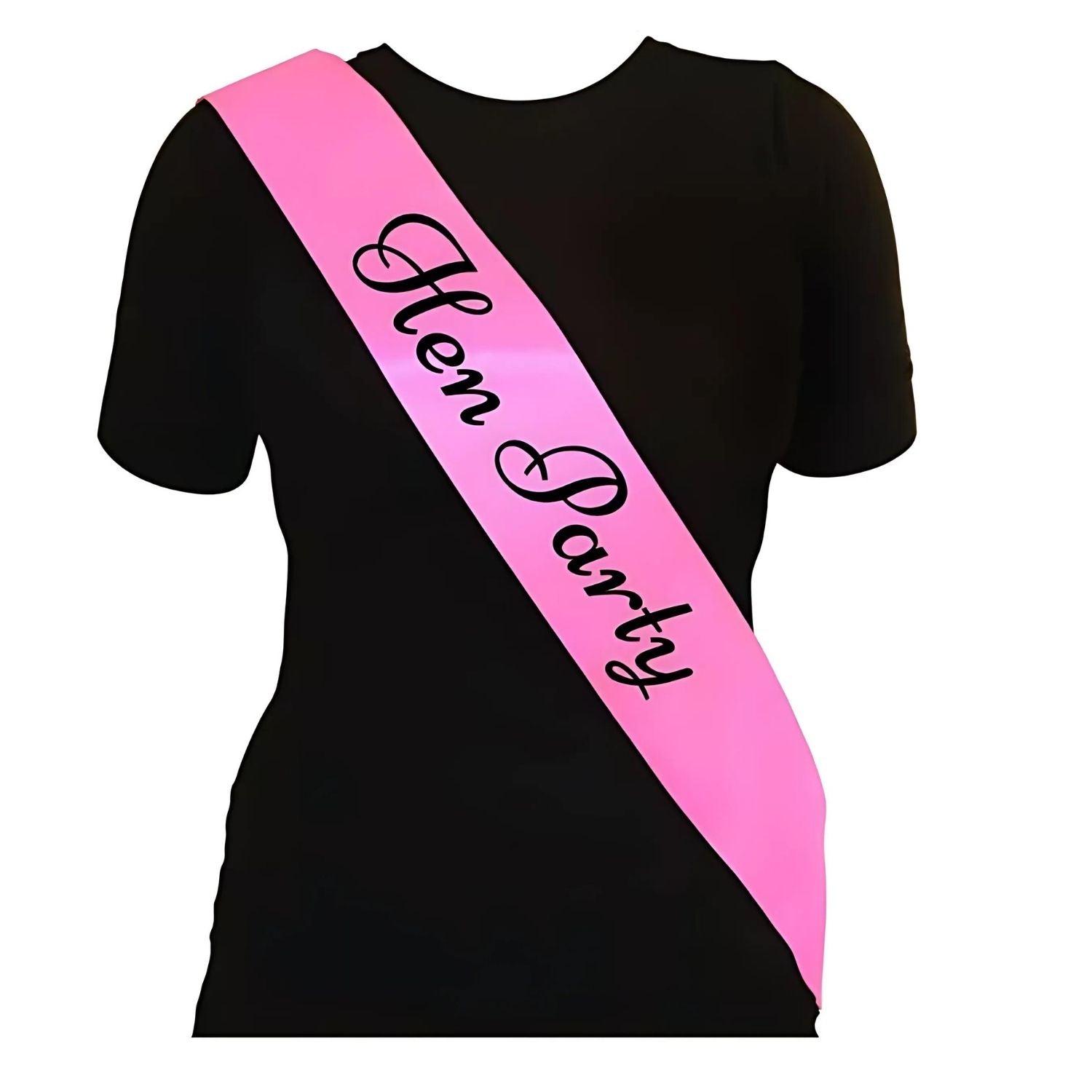Hen Party Sash Pink With Black Writing | Why Not Shop