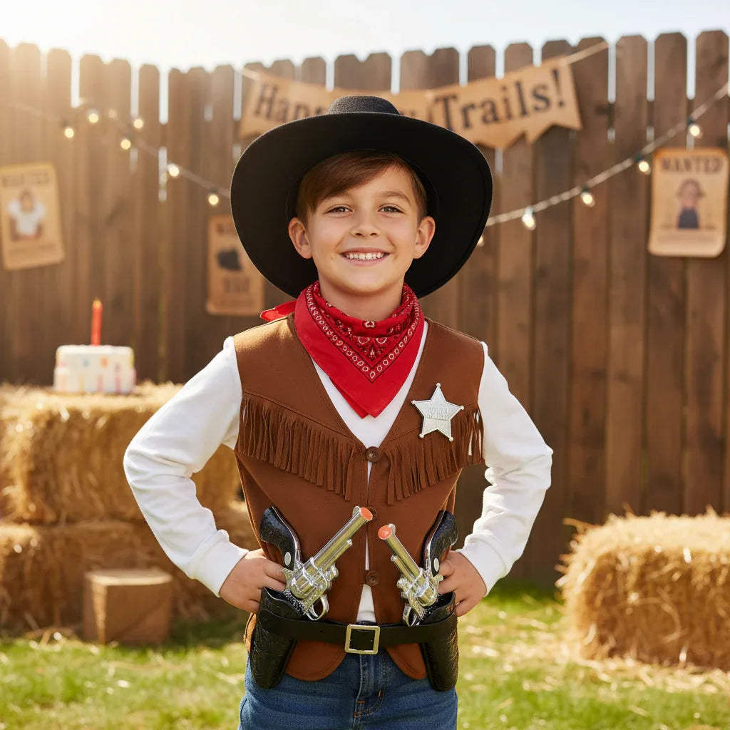 Henbrandt Cowboy Sheriff Gun Set - 7 Piece Play Accessories - Why Not Shop