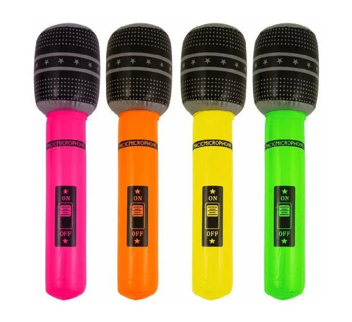Inflatable Microphones Assorted Colours 40 Cm - Why Not Shop