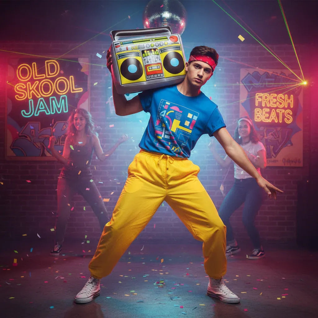 Henbrandt Retro Boom Radio Inflatable - 1980s Style Bluetooth Speaker Box - Why Not Shop
