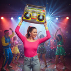 Henbrandt Retro Boom Radio Inflatable - 1980s Style Bluetooth Speaker Box - Why Not Shop