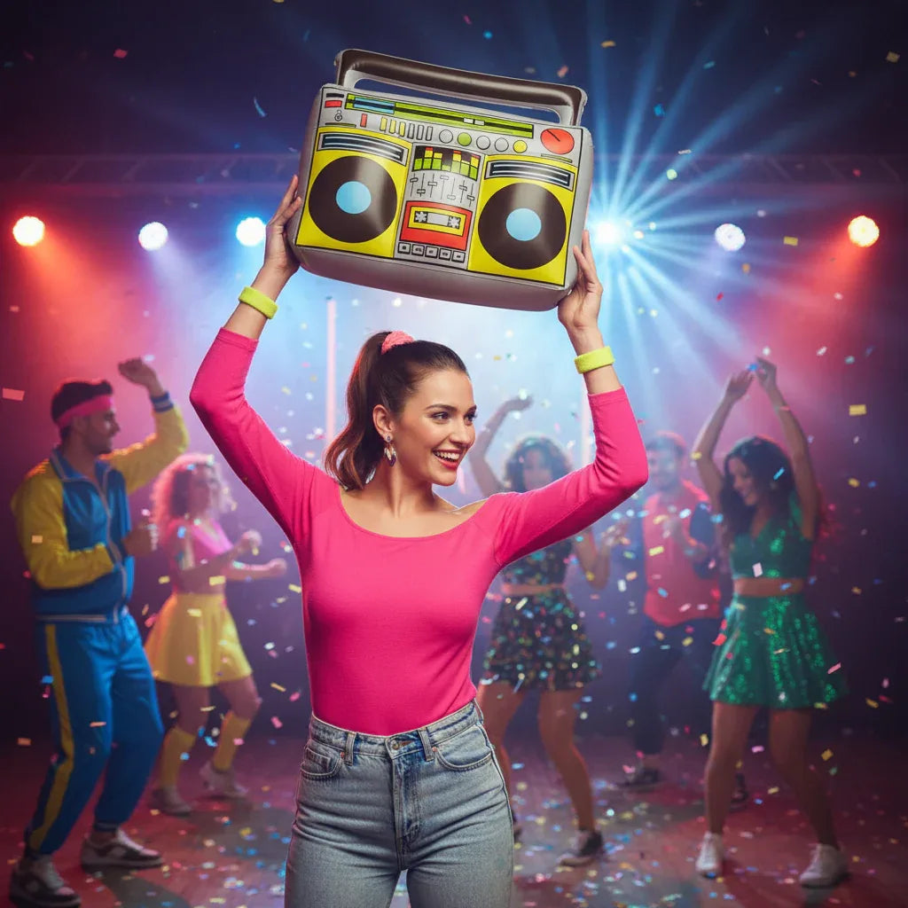 Henbrandt Retro Boom Radio Inflatable - 1980s Style Bluetooth Speaker Box - Why Not Shop