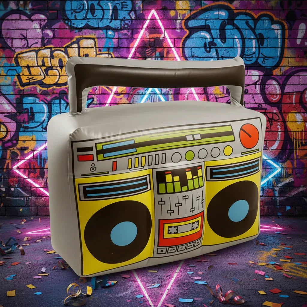Henbrandt Retro Boom Radio Inflatable - 1980s Style Bluetooth Speaker Box - Why Not Shop