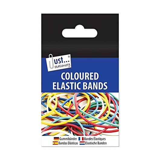 Just Stationery - Elastic Bands 30Gm - Assorted Colours | Merthyr Tydfil | Why Not Shop Online