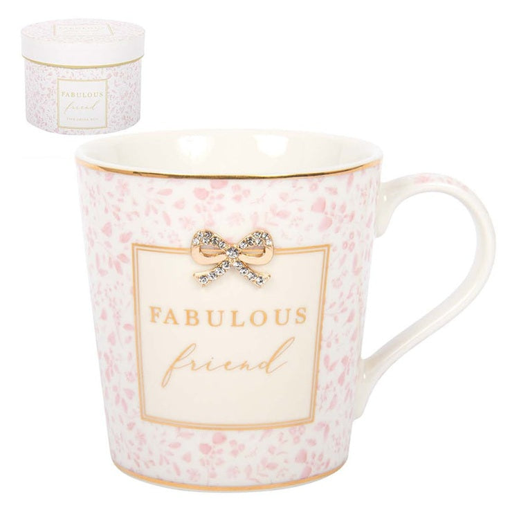 Fabulous Friend Boxed Gift Mug With Diamante Bow | Merthyr Tydfil | Why Not Shop Online