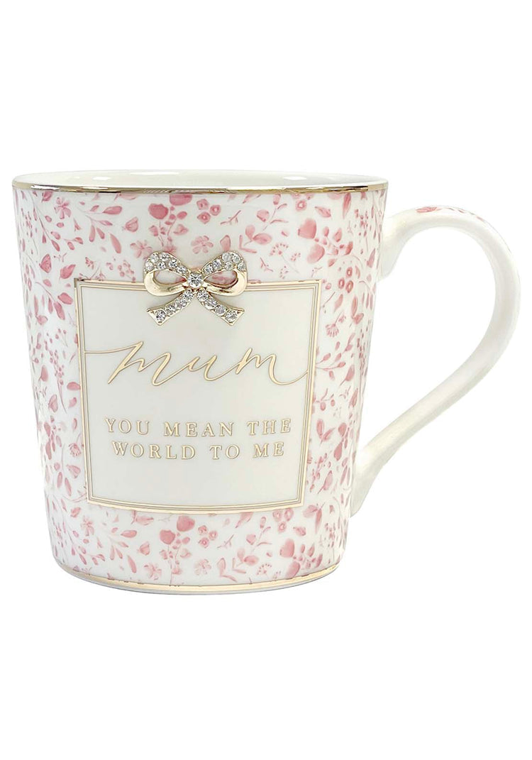 Mum The World To Me Boxed Gift Mug With Diamante Bow | Merthyr Tydfil | Why Not Shop Online