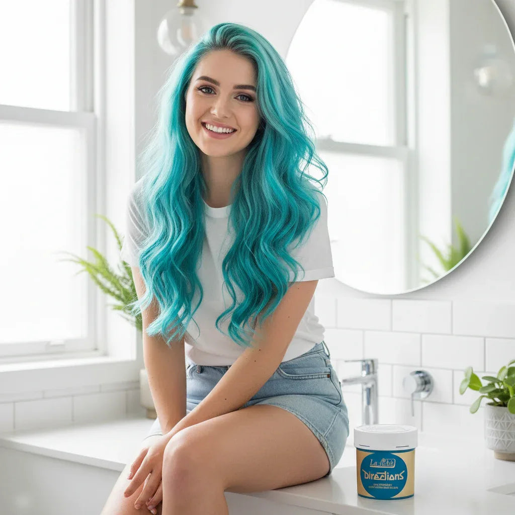 La Riche Directions Lagoon Blue Semi-Permanent Hair Dye - 88ml - Why Not Shop