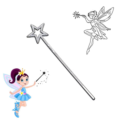 Large Girls Fairy Wands Silver Plastic | Merthyr Tydfil | Why Not Shop Online