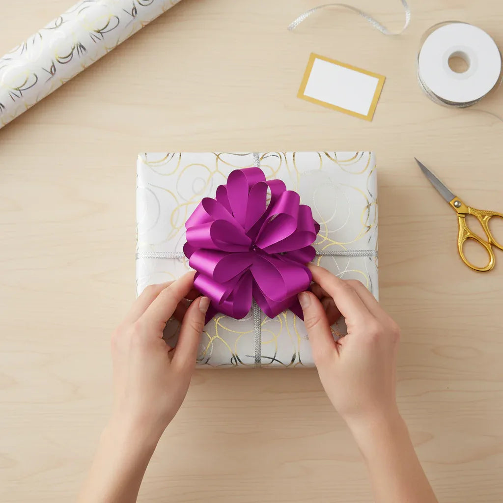 Large Fuchsia Pull Bow 6 Inches - Why Not Shop